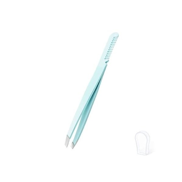 pincettes Tweezer aux sourcils avec peigne double utilisation en acier inoxydable pinceau vert cils métalliques en métal pour