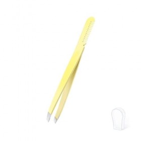 pincettes Tweezer aux sourcils avec peigne double utilisation en acier inoxydable pinceau vert cils métalliques en métal pour