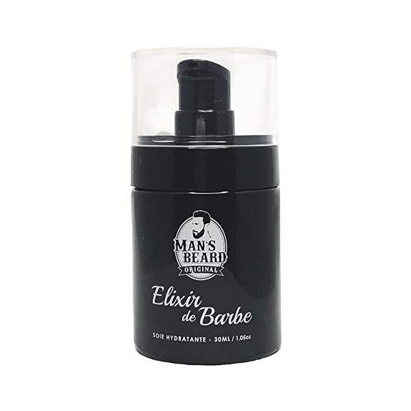 Mans Beard - Elixir de Barbe - Entretien, Nourrit et hydrate en profondeur les poils de votre barbe - 100% Fabriqué en Franc