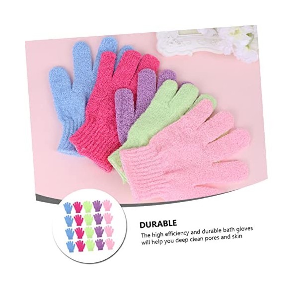 POPETPOP 48 Pièces Gants De Bain Gants De Gommage Pour Le Corps Gant Exfoliant Gants Doux Pour La Peau Gants Confortables Ore