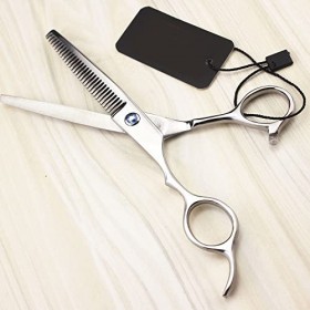 Ciseaux de coupe de cheveux, 5,5/6 pouces main gauche coupe de cheveux ciseaux amincissants style de coiffure professionnel o...
