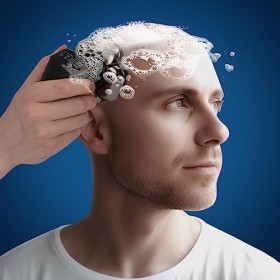 Rasoir à Tête Chauve Homme 9D, Rasoir Electriques Hommes Rechargeable, 6 en 1 Tondeuse à Barbe Rechargeable avec Affichage LE