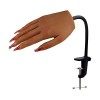 KnowU Fausse Main Pour Ongle Avec Support, Main D Entrainement Pour Ongle, Main Dentrainement Manucure Silicone, Durable et 