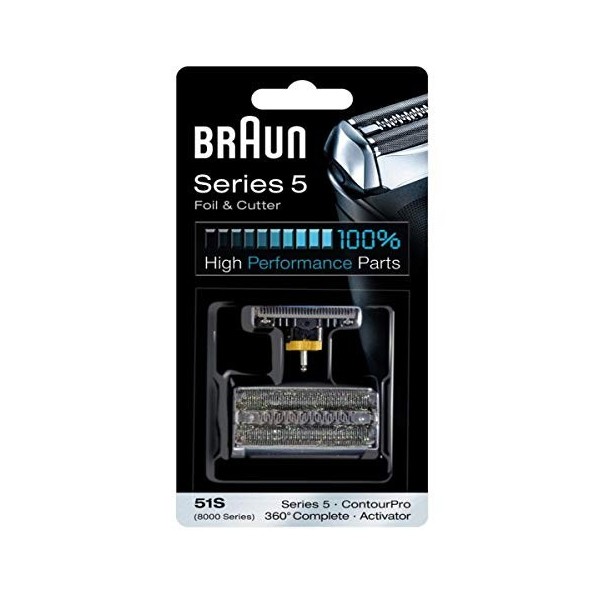 Braun 51S razor Replacement Foil & Cutter Cassette 51S-8000CP 8998 8595 8590 5643 5644 5645 5647 shaving heads by Braun