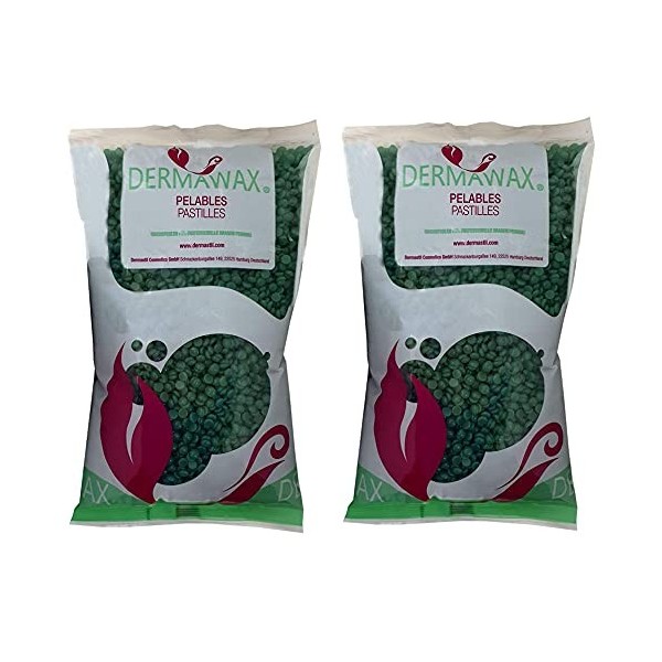 2 kg de chlorophylle vert Perles de cire premium à basse température pour épilation, épilation