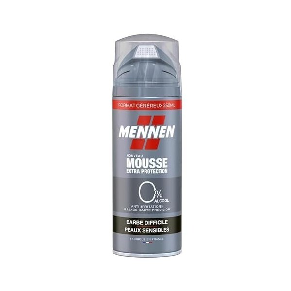 MENNEN - Mennen Mousse À Raser Barbes Difficiles Aérosol 250Ml - Lot De 3 - Vendu Par Lot