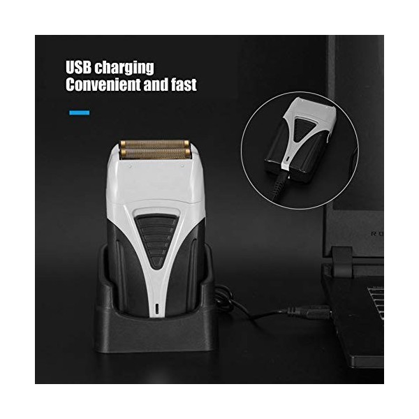 Tondeuse Électrique Étanche USB, Réparateur Électrique Détachable pour la Coupe de la Barbe Des Hommes.