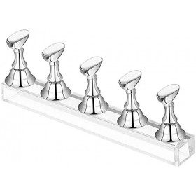 FashionSupport de Pratique des Ongles Affichage magnétique Support Acrylique Pointe dongle Or Argent Outil de manucure Brico