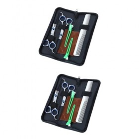 minkissy 10 Pièces Ciseaux Ciseaux Robustes Ciseaux Robustes Salon De Coiffure Outil De Styliste Cheveux Peigne Rasoir Ciseau