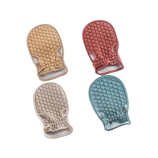 FRCOLOR 12 Pièces Gant De Douche Gommage Éponge De Douche Serviette Gants De Bain Gant pour Exfoliant Gants sans Doigts Type 