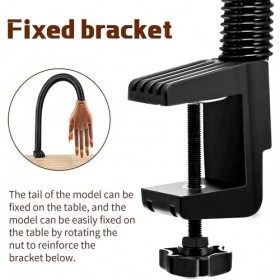 Pratique Faux Nail Art, Unipampa Main Dentrainement Manucure, Mains et Doigts dentraînement Flexible, Ajustable Main et Doig