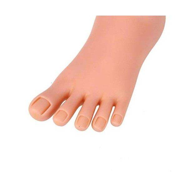 Uonlytech Mannequin de pied dentraînement pour faux ongles - Modèle DIY - Manucure débutant - Pour la maison - Outil de nail