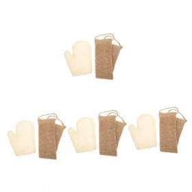 FOMIYES 4 Ensembles De Bain En Sisal Ensemble De Bain Exfoliant Pour Le Gants De Douche En Luffa Gants De Pouf En Loofah Mita