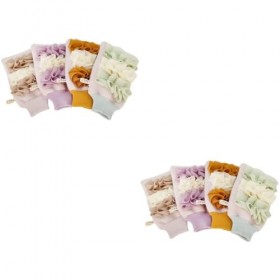 Toddmomy 8 Pièces Gants De Bain Brosse Exfoliante Gant De Douche Pouf Éponge De Luffa De Douche Éponges Pour Le Nettoyage Gan