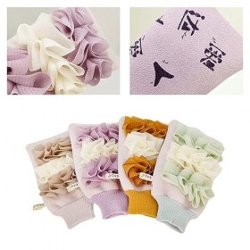 Toddmomy 8 Pièces Gants De Bain Brosse Exfoliante Gant De Douche Pouf Éponge De Luffa De Douche Éponges Pour Le Nettoyage Gan