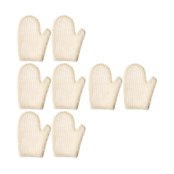 Beaupretty 8 Pcs Sec Pour Naturel Riche Brosse De Lavage Gants Cellulaires Gommage Gant De Bain Visage Douche Morte Et Femmes