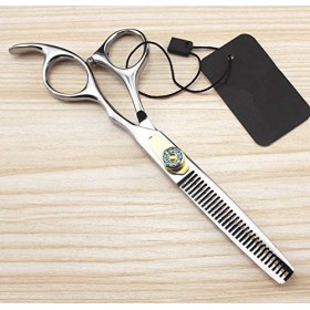Ciseaux de coupe de cheveux, 6,0 pouces professionnels 440c 9cr13 cisailles à effiler coupe ciseaux de coiffure ensemble de c...