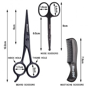 FOMIYES 3 Ensembles Kit De Toilettage Pour Hommes Costumes Pour Hommes Costumes Noirs Pour Hommes Kit De Ciseaux À Barbe Poil