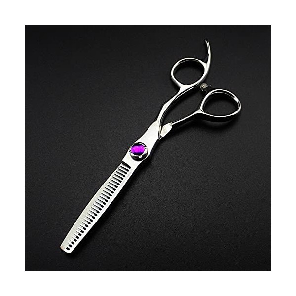 Ciseaux de coupe de cheveux, professionnels 440c 6 pouces ciseaux à cheveux violets coupe de cheveux coupe de cheveux ciseaux