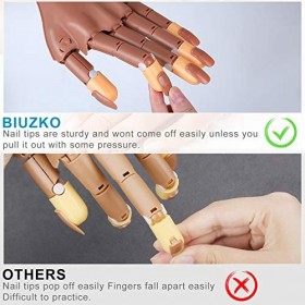 Main dentraînement améliorée pour les ongles en acrylique, les faux ongles, marron 2 tailles , blanc 5 tailles et transpa