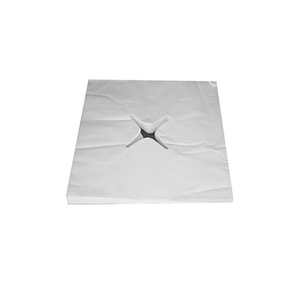 dsfen Salon de beauté Face Pad Bed Table Face Hole Cover Spa Massage Jetable Breathing Sheet Blanc