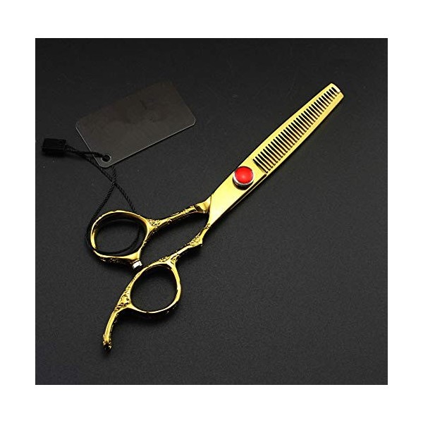 Ciseaux de coupe de cheveux, professionnels 6 pouces 440C avec poignée en prune, ensemble de ciseaux de coupe, ciseaux de coi