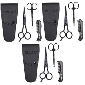 Beaupretty 3 Ensembles Costumes Noirs Pour Hommes Kit Facial Kit De Toilettage Pour Hommes Peigne Démêlant Barbe Soin De La B