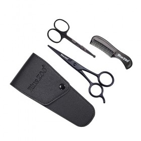 Beaupretty 3 Ensembles Costumes Noirs Pour Hommes Kit Facial Kit De Toilettage Pour Hommes Peigne Démêlant Barbe Soin De La B