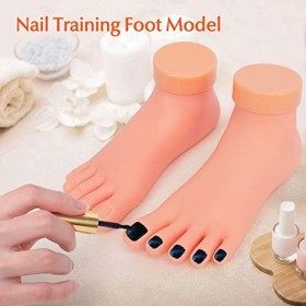 Faux Pied Manucure Modèle 1 Paire Souple Silicone Souple Prothèse Manucure Outil pour Nail Art Training