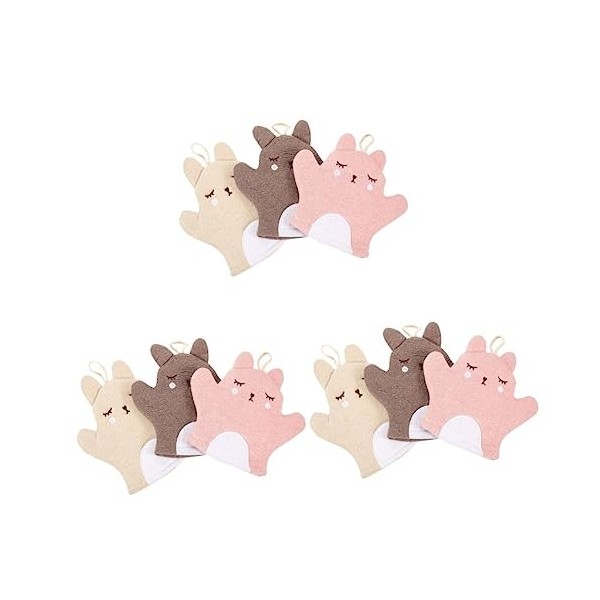 Lurrose 12 Pièces Peau De Massage Pour Enfants Douche Fille Mignonne Gants De Dessin Animé Gommage Éponge Lavage Lavage Luffa