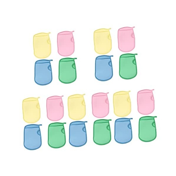 DOITOOL 20 Pièces Gant Serviette De Bain Enfants De Mitaines Gommage Pour Le Corps Gant De Nettoyage Laveur Exfoliant Corps L