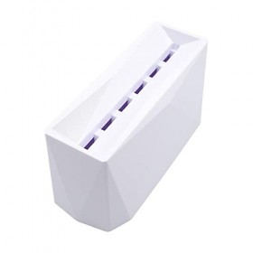 RAZZUM Pince à Cils Support 6 Trous Design élégant Pratique à Utiliser Taille 15,2 x 6,4 x 7,55 cm, Noir Support de Bain Col