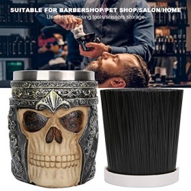 Porte-ciseaux à cheveux, support de rangement pour ciseaux à motif de crâne rétro pour coiffeur styliste pour salon de beauté