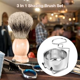 Tulipde Ensemble de blaireau de rasage avec base en poils de sanglier naturels