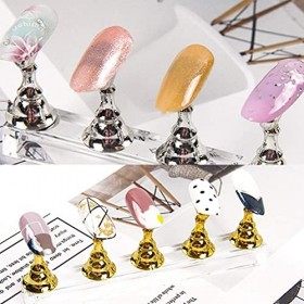 DODUOS 2 Ensembles Support Magnétique pour Ongles Nail Art, Présentoirs en Acrylique pour Entrainement et Présentation des Fa