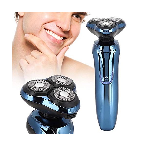 Hommes rasoir électrique étanche rechargeable rasoir barbe rasage coupe 4D intelligent 3 têtes rotatif barbe rasoir