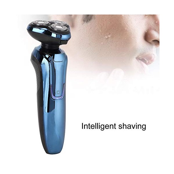 Hommes rasoir électrique étanche rechargeable rasoir barbe rasage coupe 4D intelligent 3 têtes rotatif barbe rasoir