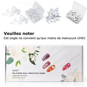 100Pcs Clous de Remplacement pour UK01 Silicone Pratique Faux Nail Art Clous de remplacement 