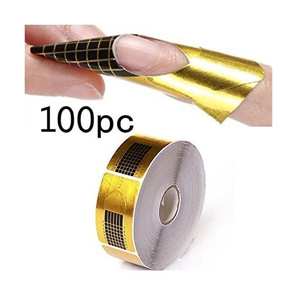 Demiawaking - 100 modules pour extensions d’ongles - Nail Art - Gel UV acrylique