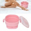 Chauffe-cire pour épilation, Chauffe-cire, Chauffage Rapide, capacité de 400 Ml, Chauffe-cire en Silicone, Rose, Prise UE 220