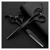 Ciseaux pour Coupe de Cheveux Ciseaux de Coiffeur Noirs de 6 Pouces, Amincissement des Cheveux, Ciseaux de Coiffeur, Ciseaux 