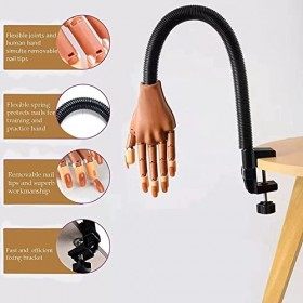Main dentraînement professionnelle pour ongles en acrylique, réglable avec 100 faux ongles