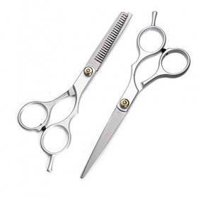 GaoF Outils de Coiffure familiale Haut de Gamme Ciseaux de Coiffure Plats + Ciseaux à Dents, résistants à la Corrosion Coule