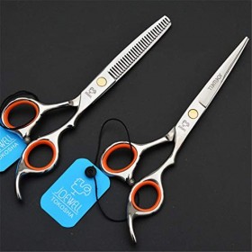 HIJIN Ciseaux Professionnel Salon De Coiffure Kit, 6 Pouces Ciseaux De Coupe De Cheveux en Acier Inoxydable Set, Coupant Coup