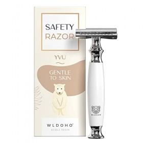 WLDOHO® Rasoir de Sûreté pour Rasage Humide en Résine pour un Rasage Manuel Sans Plastique, Doux pour la Peau et Écologique I