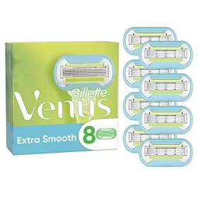 Gillette Venus Lames de rasoir extra lisses pour femmes, lot de 8 recharges de lame de rasoir, Lubrastrip avec une touche dh