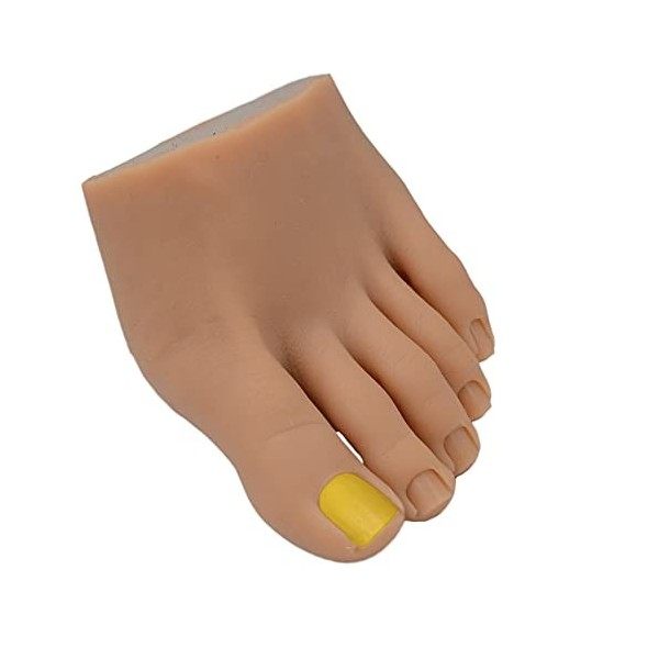 Faux pied dentraînement en silicone, faux pied souple pour entraînement des ongles en acrylique, avec 12 faux ongles dentra