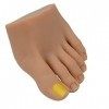 Faux pied dentraînement en silicone, faux pied souple pour entraînement des ongles en acrylique, avec 12 faux ongles dentra