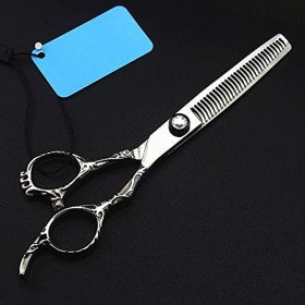 Ciseaux de coupe de cheveux, 6 pouces professionnels 440c ciseaux à cheveux creux salon de coiffure coupe de cheveux ciseaux ...
