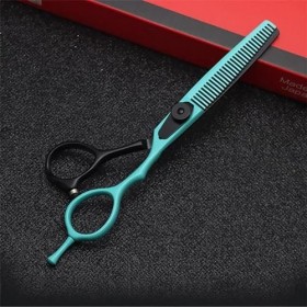 Ciseaux de coupe de cheveux, acier inoxydable 6,0 pouces ciseaux à dents de coupe plates ciseaux de coiffure frange douzaine 